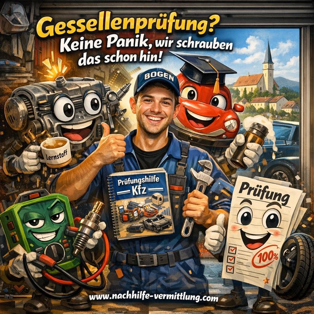 Nachhilfe Kfz-Mechatronik, Kraftfahrzeugmechatronik, Fahrzeugtechnik, Mechatronik Bogen Nachhilfe Kfz-Mechatronik, Kraftfahrzeugmechatronik, Fahrzeugtechnik, Mechatronik Bogen